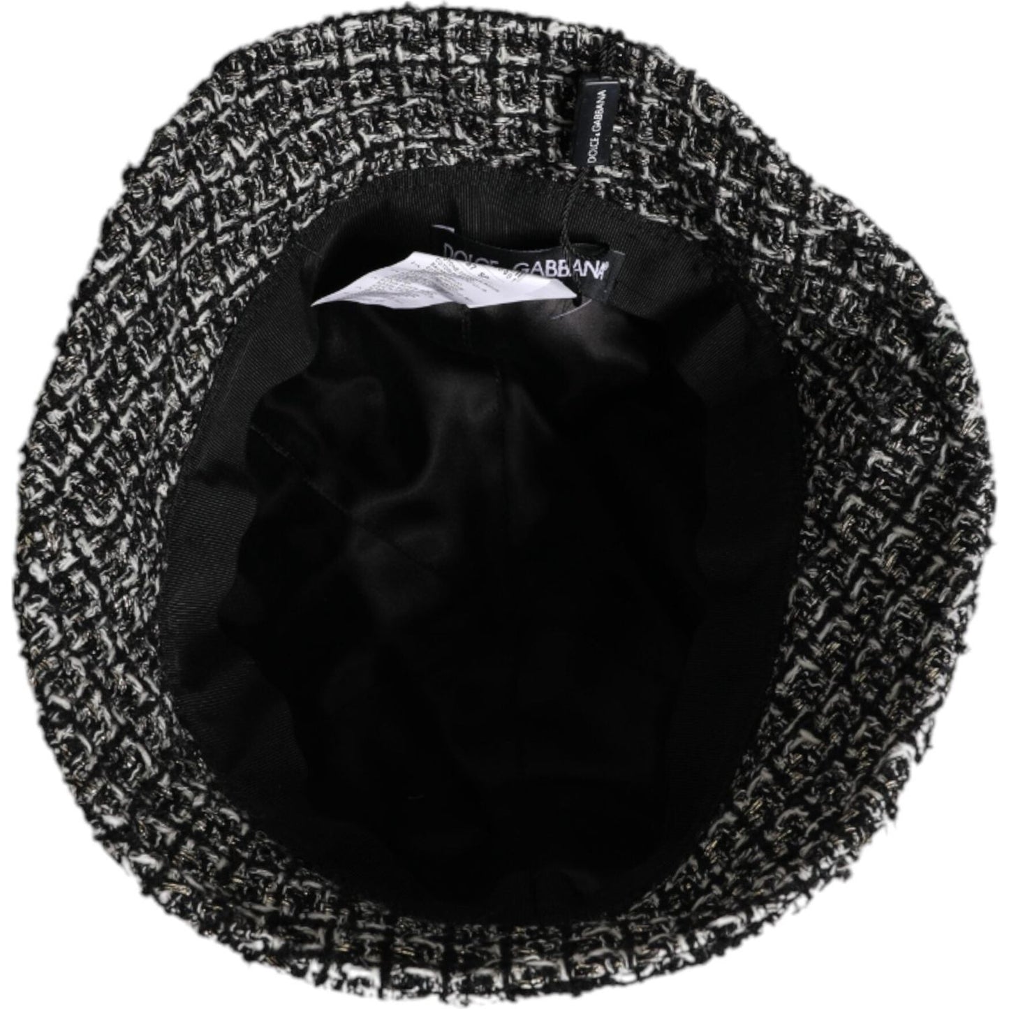 Dolce & Gabbana Black Cotton Blend Bucket Hat Dolce & Gabbana Black