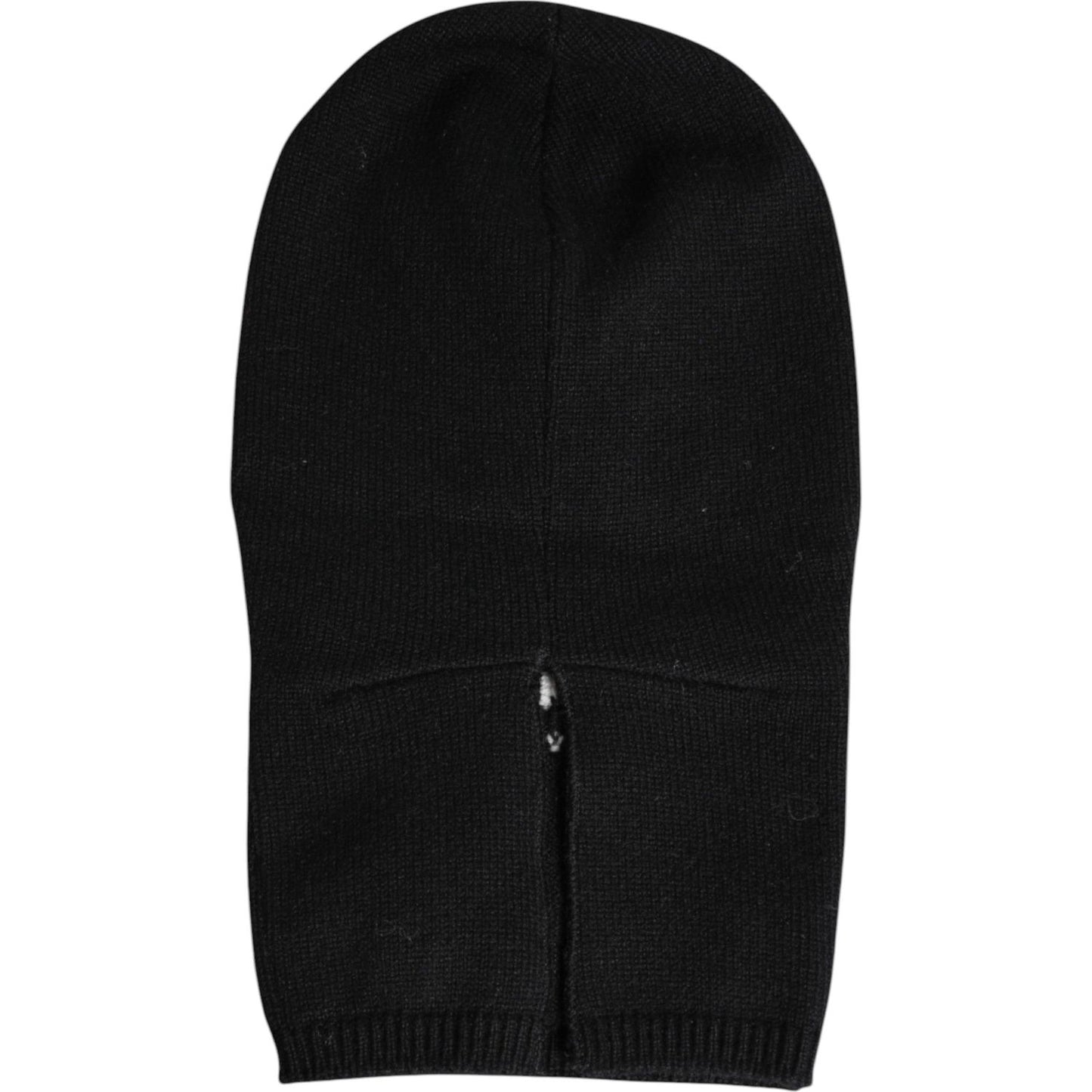 Dolce & Gabbana Black Cashmere Knitted Ski Mask Balaclava Hat Dolce & Gabbana Black