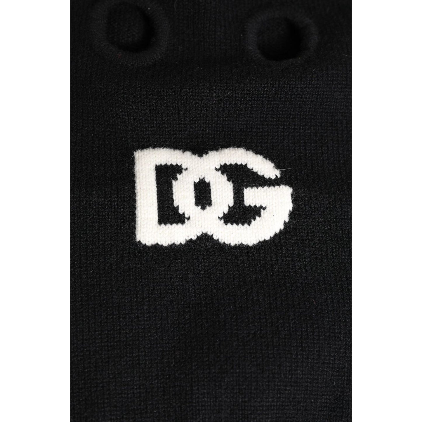 Dolce & Gabbana Black Cashmere Knitted Ski Mask Balaclava Hat Dolce & Gabbana Black