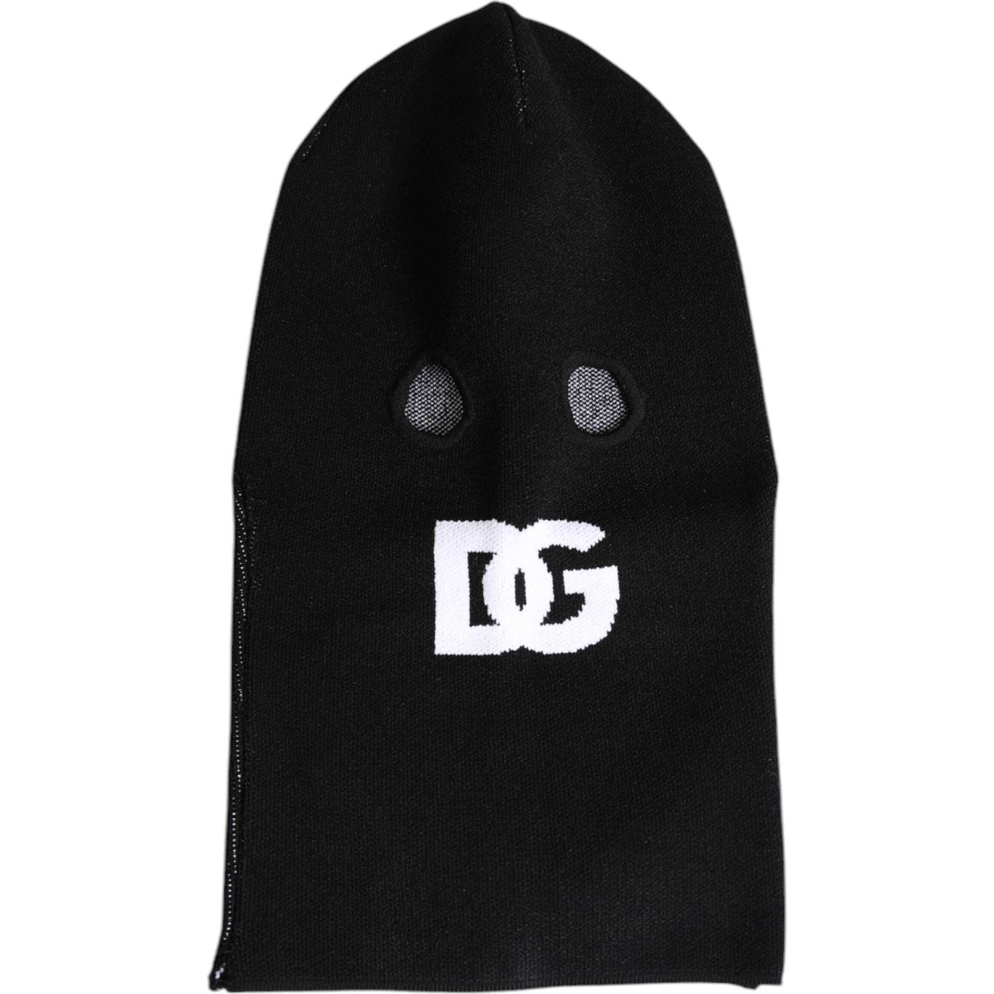 Dolce & Gabbana Black Cashmere Knitted Ski Mask Balaclava Hat Dolce & Gabbana Black
