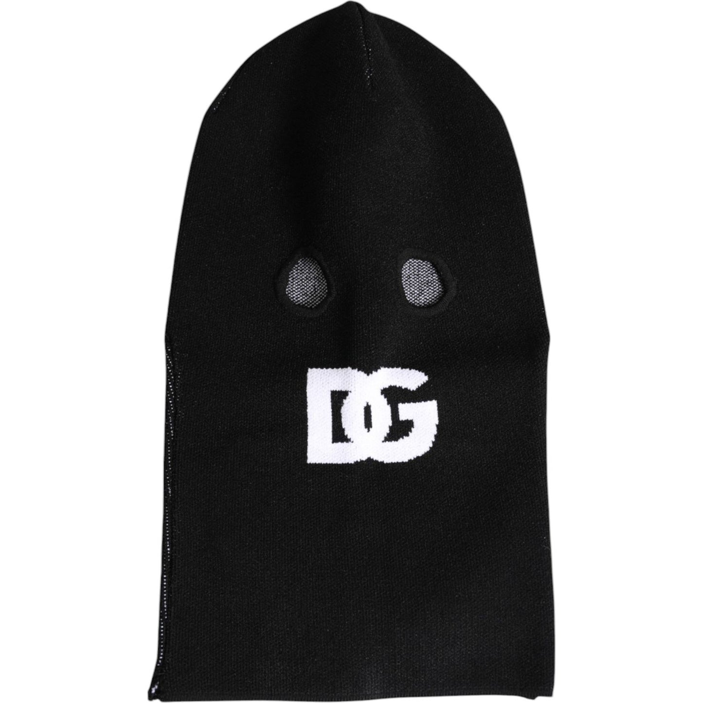 Dolce & Gabbana Black Cashmere Knitted Ski Mask Balaclava Hat Dolce & Gabbana Black
