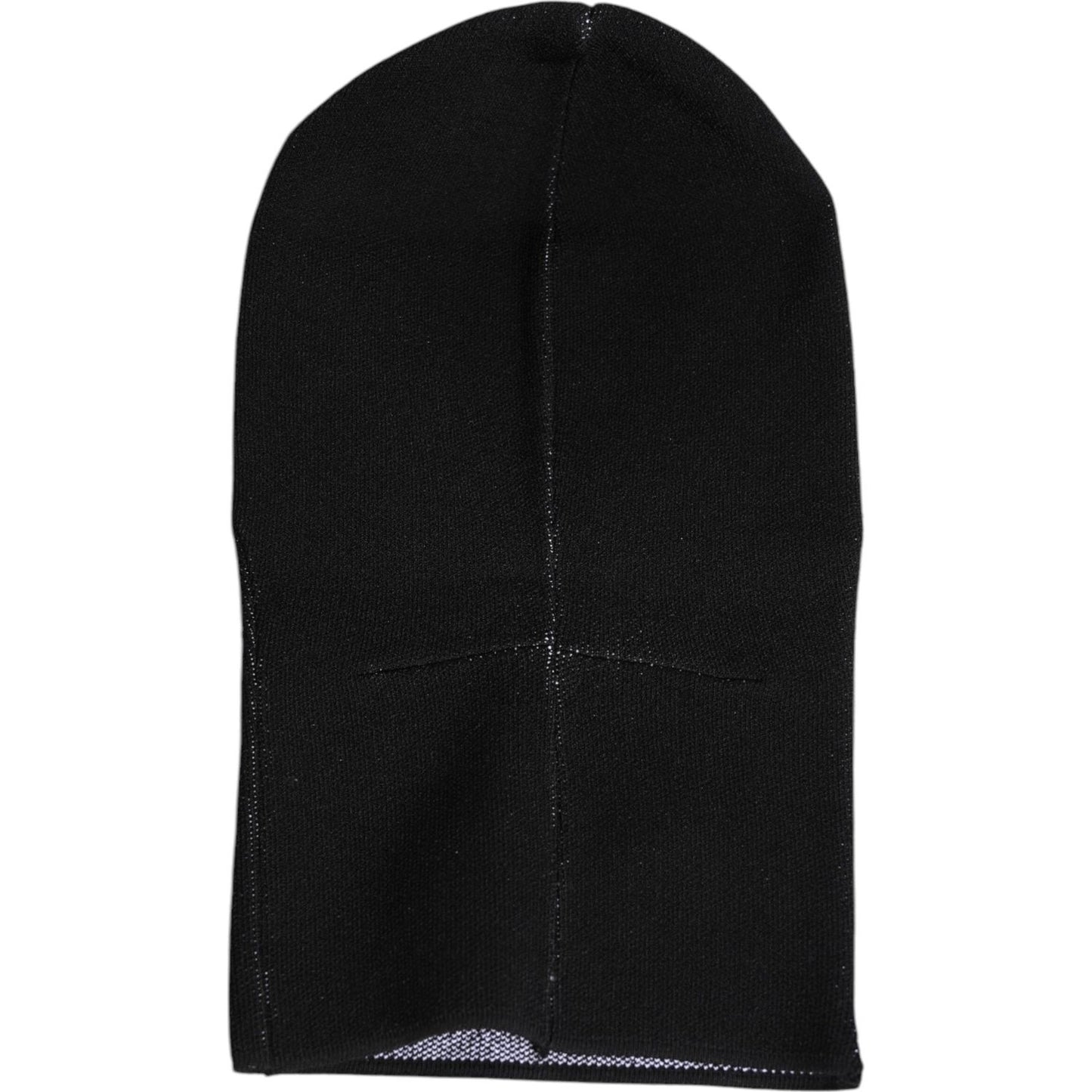 Dolce & Gabbana Black Cashmere Knitted Ski Mask Balaclava Hat Dolce & Gabbana Black