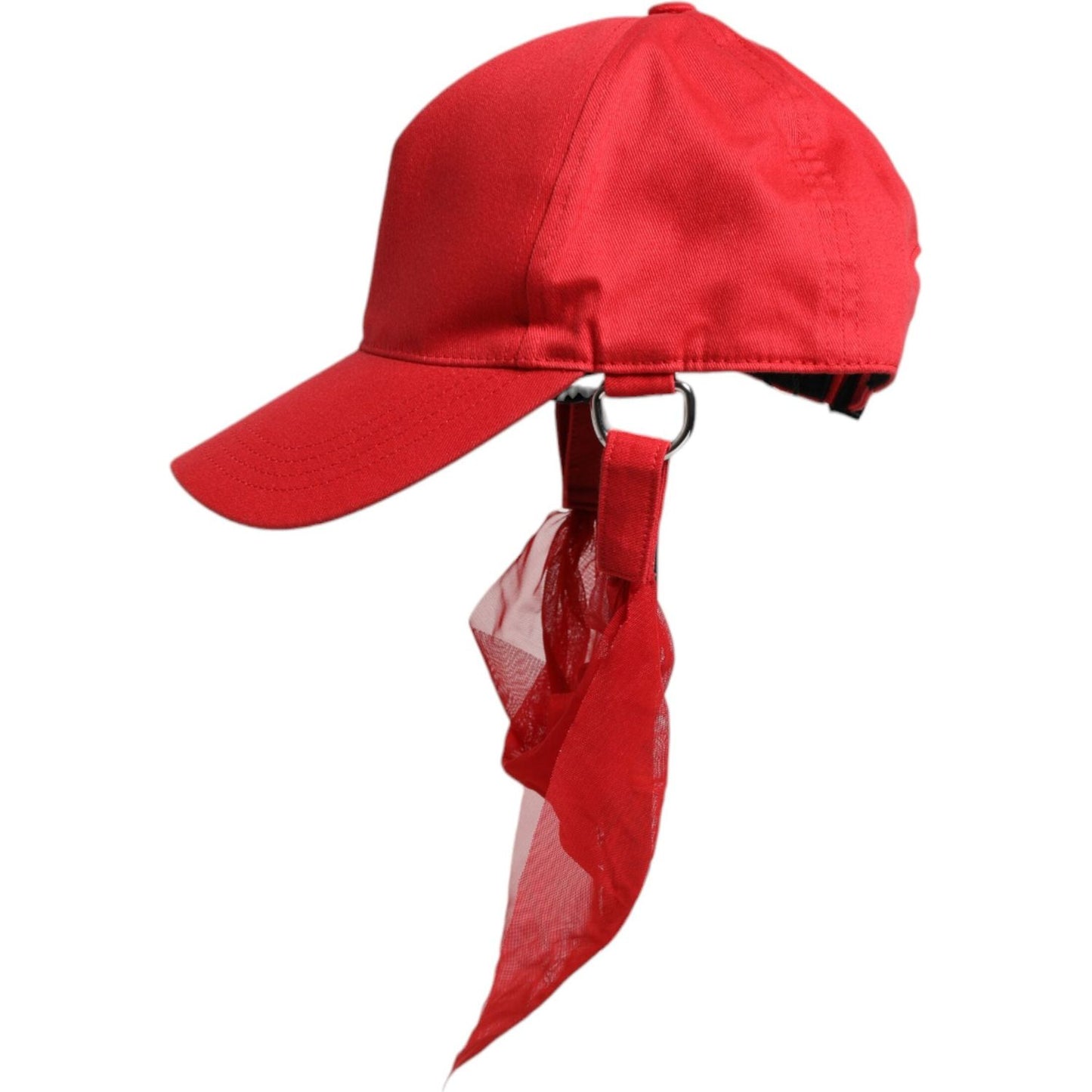 Dolce & Gabbana Red Cotton 6 Panels Women Baseball Cap Dolce & Gabbana Firebrick