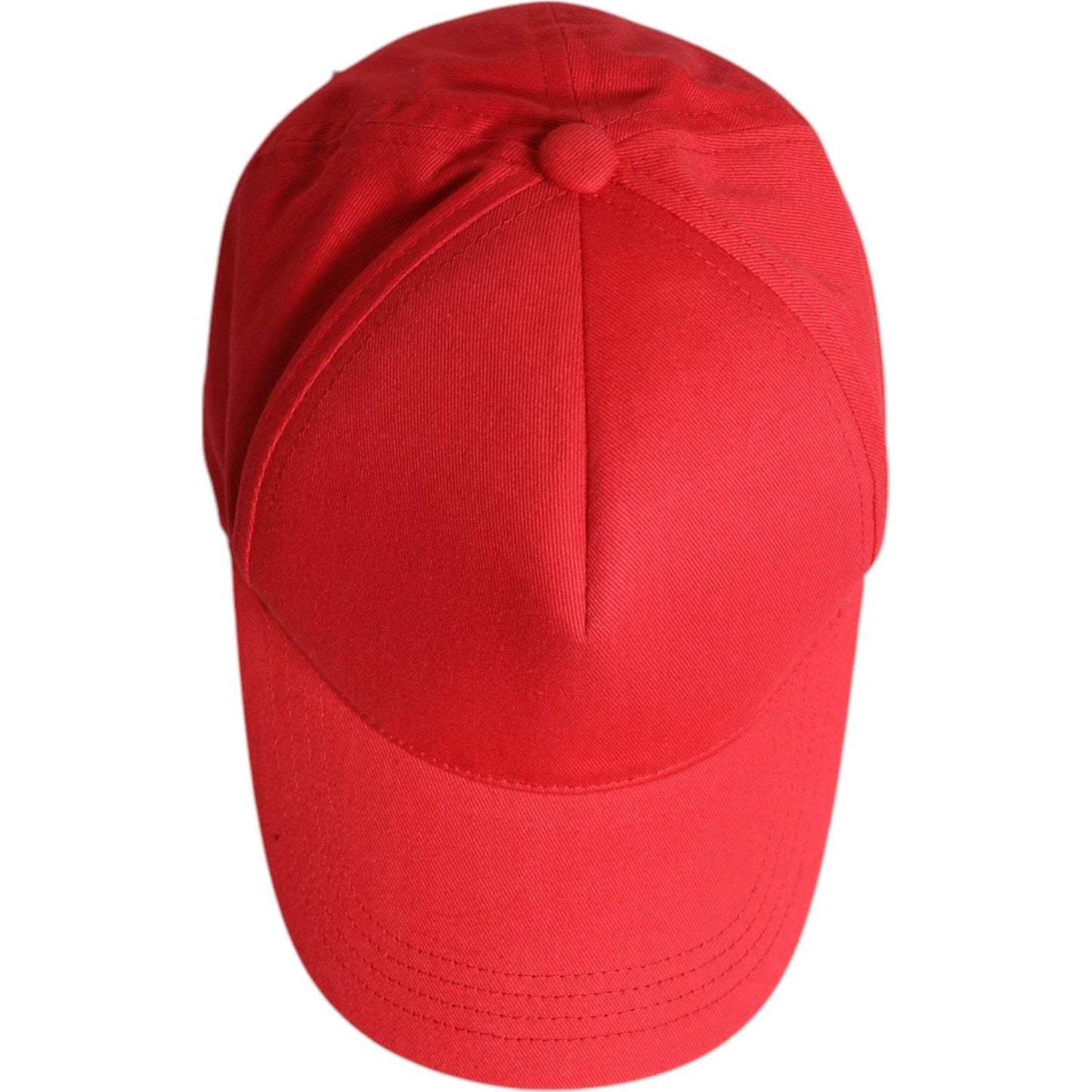 Dolce & Gabbana Red Cotton 6 Panels Women Baseball Cap Dolce & Gabbana Firebrick