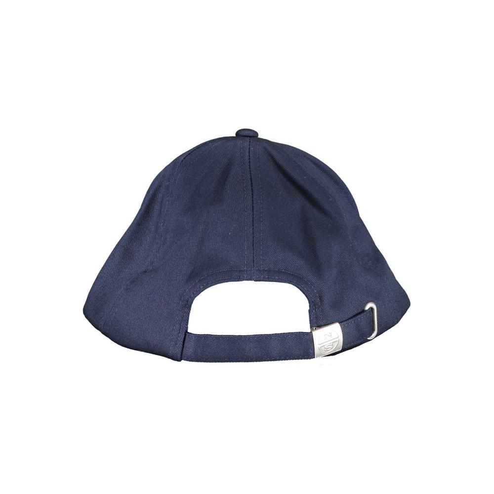 North Sails Blue Cotton Men Cap North Sails Dark Slate Gray