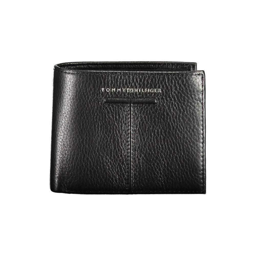 Tommy Hilfiger Black Leather Men Wallet Tommy Hilfiger Dark Slate Gray