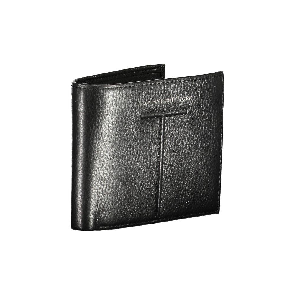Tommy Hilfiger Black Leather Men Wallet Tommy Hilfiger Dark Slate Gray