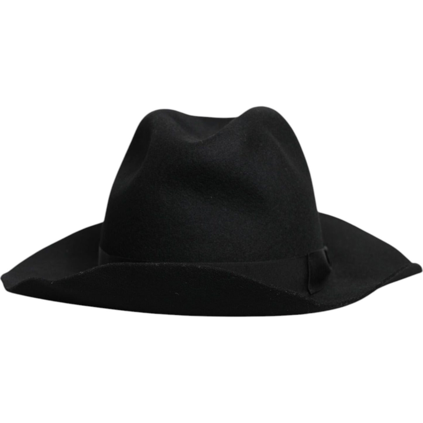 Dolce & Gabbana Black Wide Brim Trilby Fedora Hat Dolce & Gabbana Black