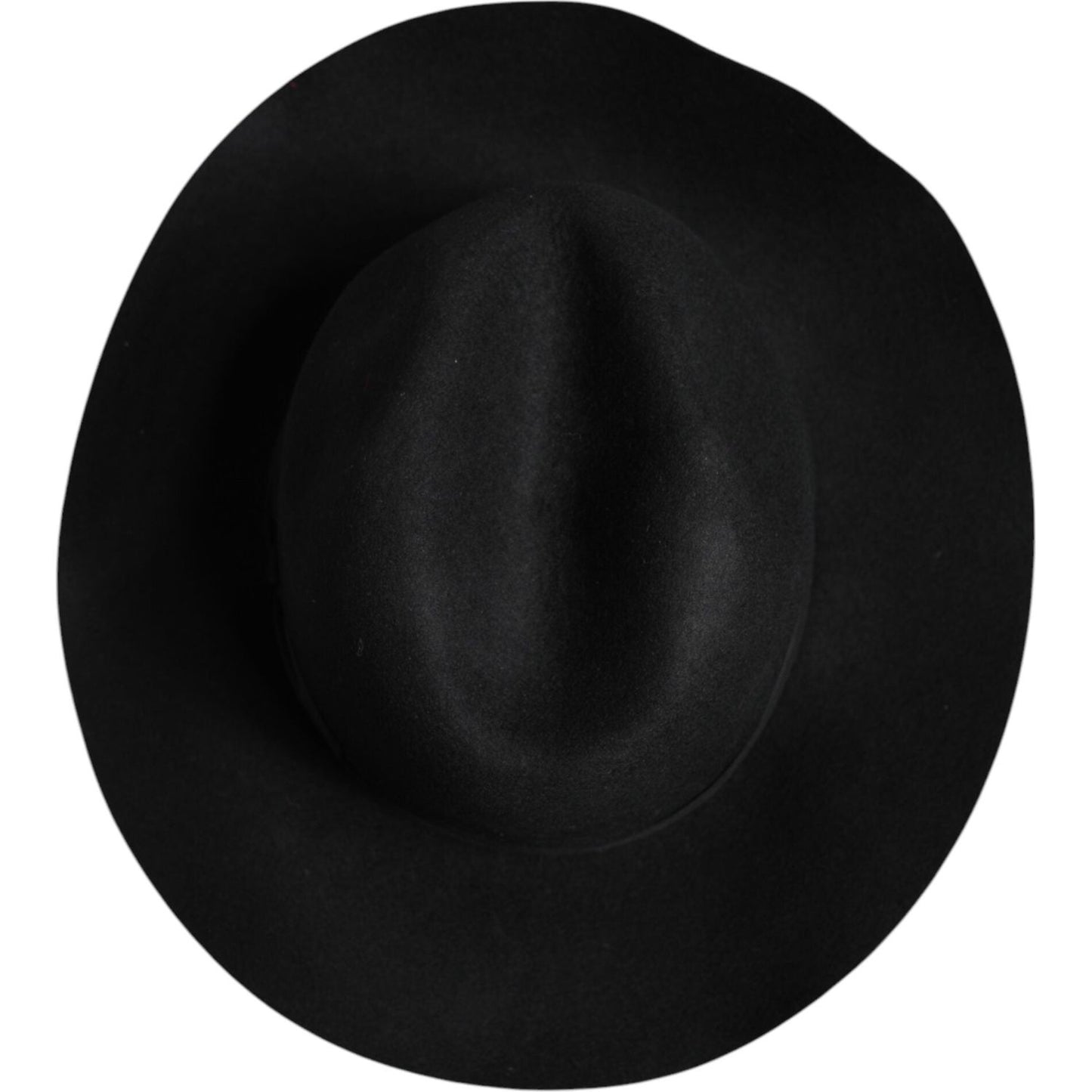 Dolce & Gabbana Black Wide Brim Trilby Fedora Hat Dolce & Gabbana Black