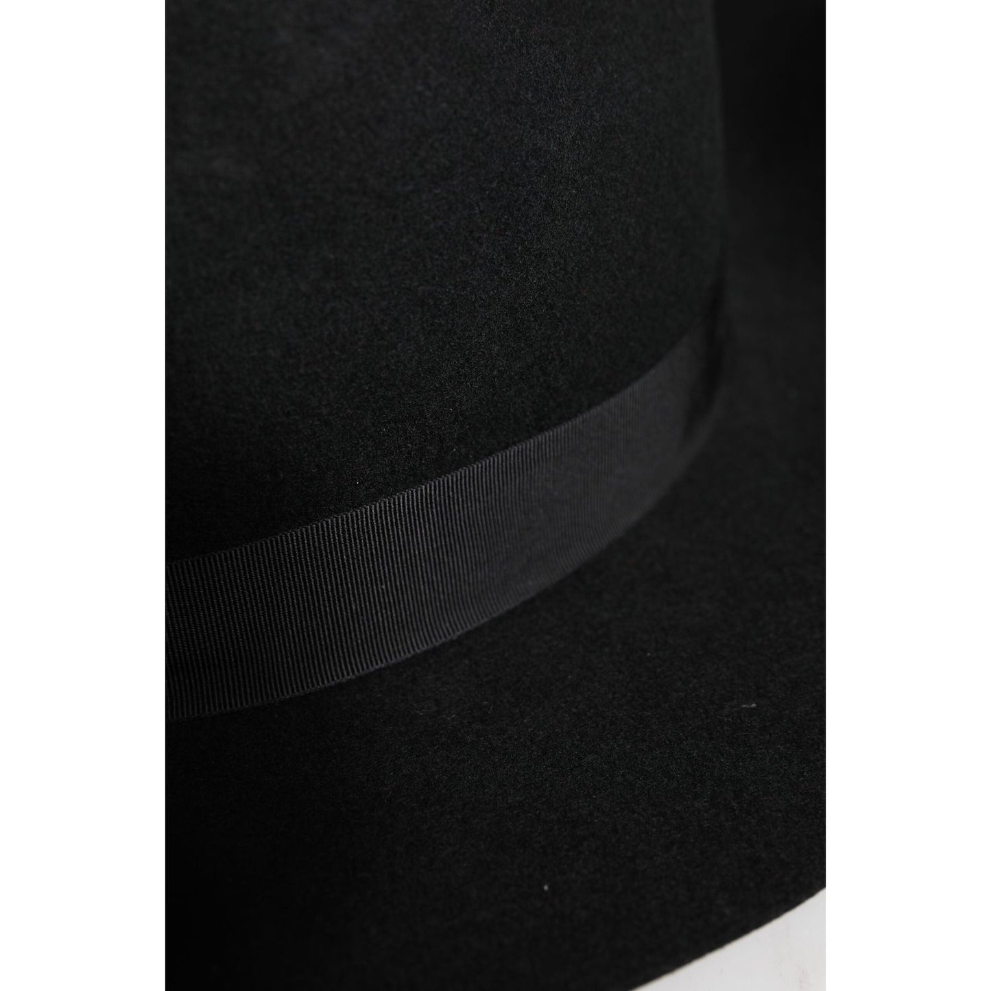 Dolce & Gabbana Black Wide Brim Trilby Fedora Hat Dolce & Gabbana Black