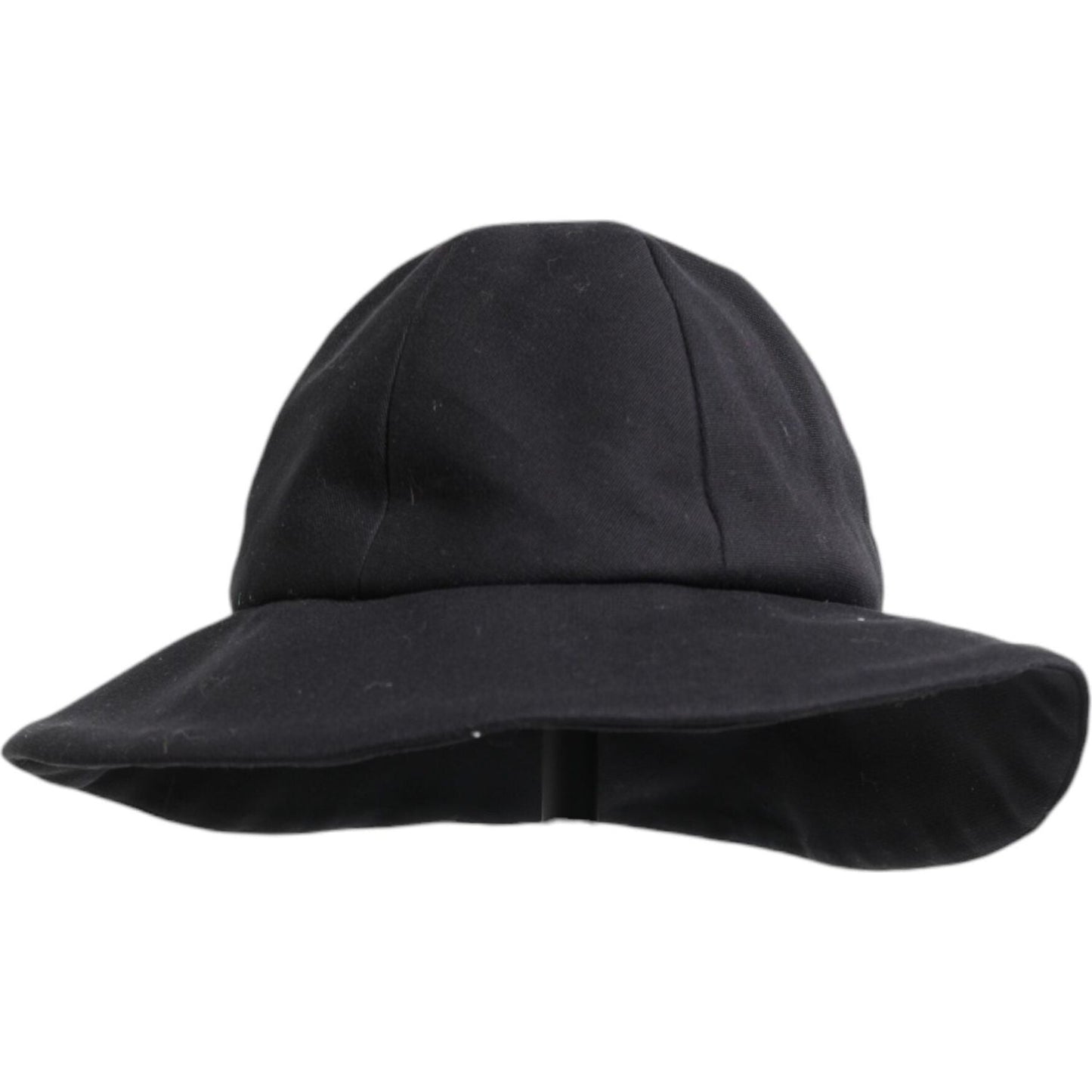Dolce & Gabbana Black Cotton Wide Brim Bucket Hat Dolce & Gabbana Dark Slate Gray