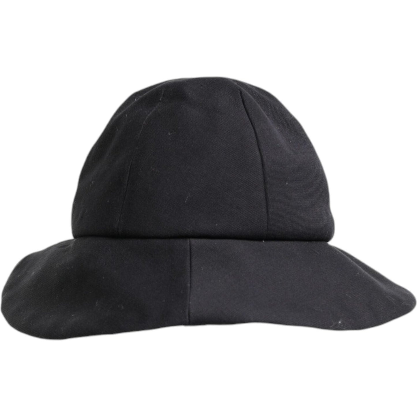 Dolce & Gabbana Black Cotton Wide Brim Bucket Hat Dolce & Gabbana Dark Slate Gray
