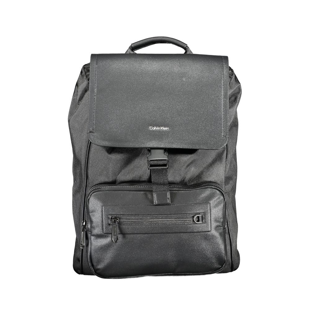 Calvin Klein Black Polyester Backpack Calvin Klein Dim Gray