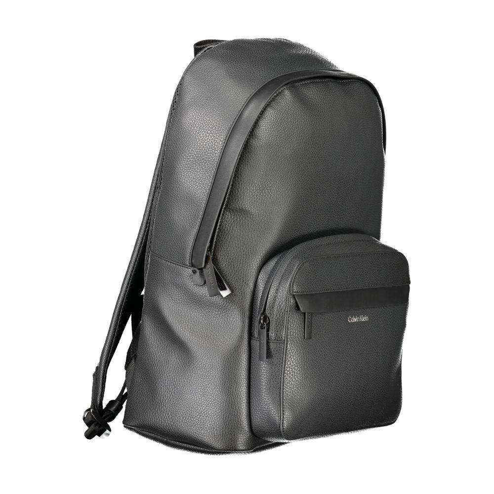Calvin Klein Black Polyester Men Backpack Calvin Klein Dark Slate Gray