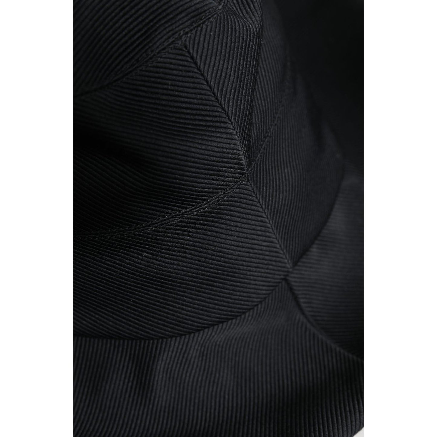 Dolce & Gabbana Black Cotton Wide Brim Fedora Hat Dolce & Gabbana Black