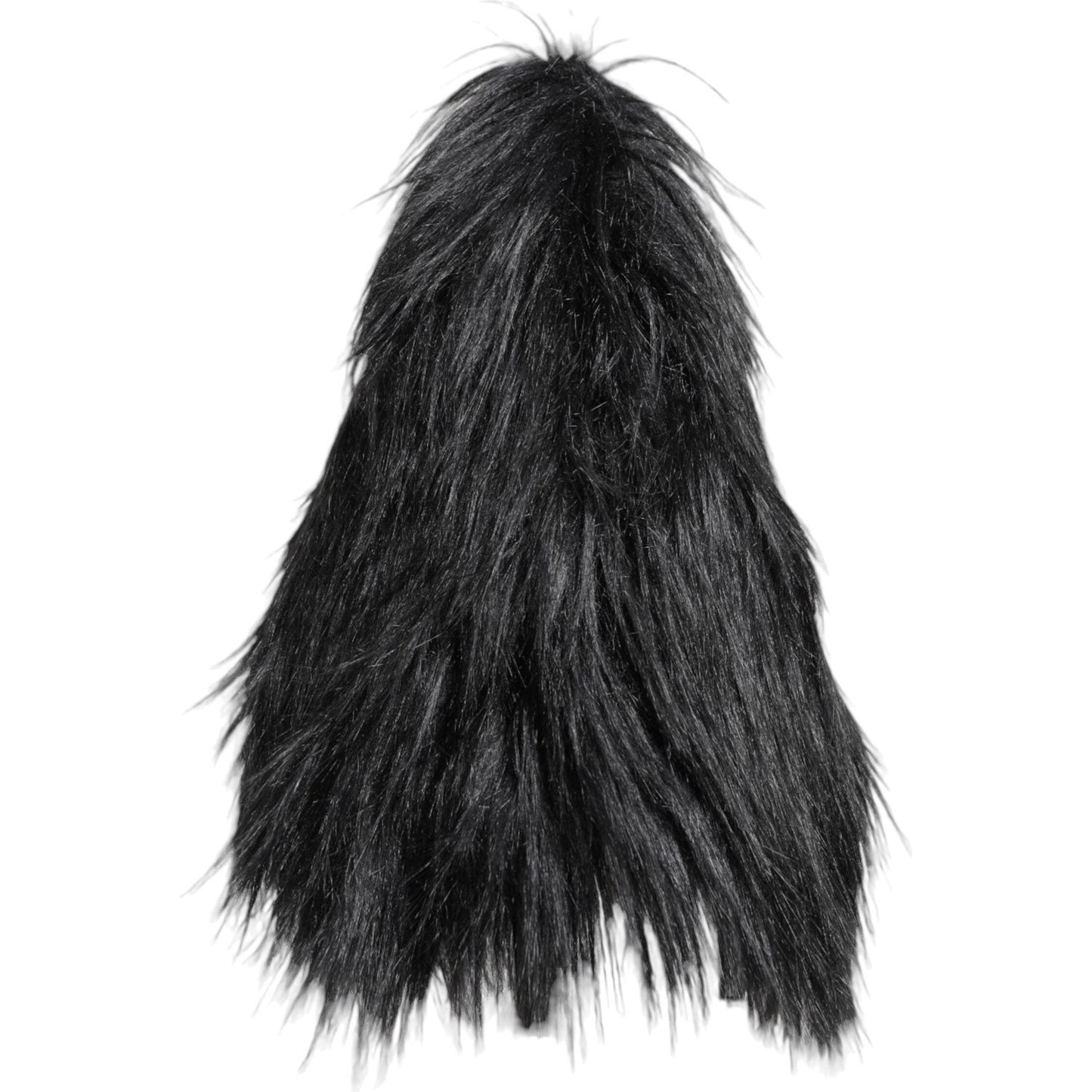 Dolce & Gabbana Black Acrylic Fur Womens Bucket Hat Dolce & Gabbana Dark Slate Gray
