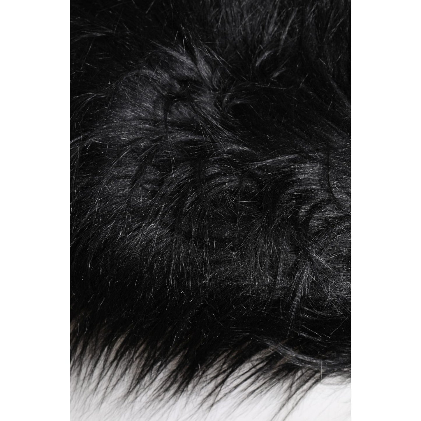 Dolce & Gabbana Black Acrylic Fur Womens Bucket Hat Dolce & Gabbana Black