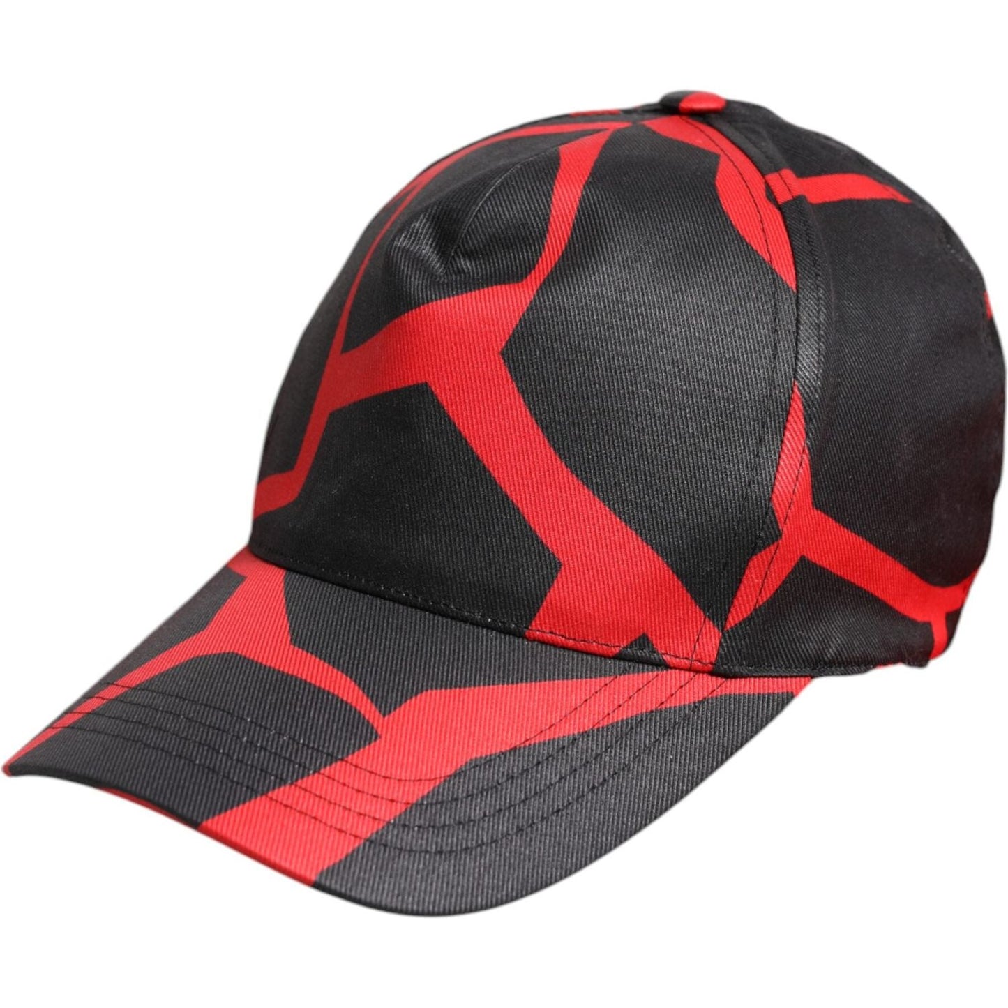 Dolce & Gabbana Red Black Lace Tulle Cotton Baseball Cap Dolce & Gabbana Dark Slate Gray