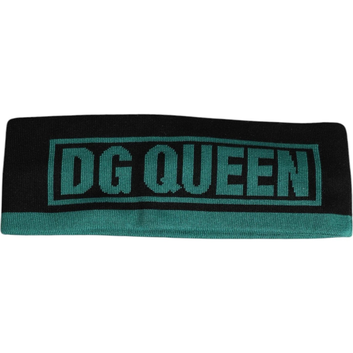 Dolce & Gabbana Black Silk Knitted DG Queen Head Band Hat Dolce & Gabbana Black