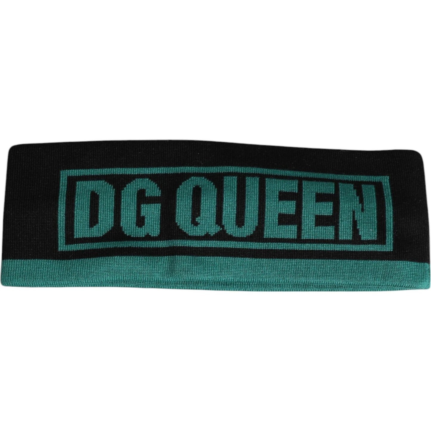 Dolce & Gabbana Black Silk Knitted DG Queen Head Band Hat Dolce & Gabbana Black