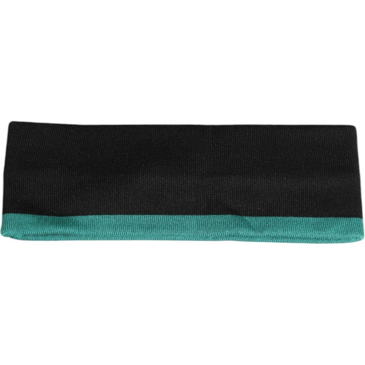 Dolce & Gabbana Black Silk Knitted DG Queen Head Band Hat Dolce & Gabbana Dark Slate Gray