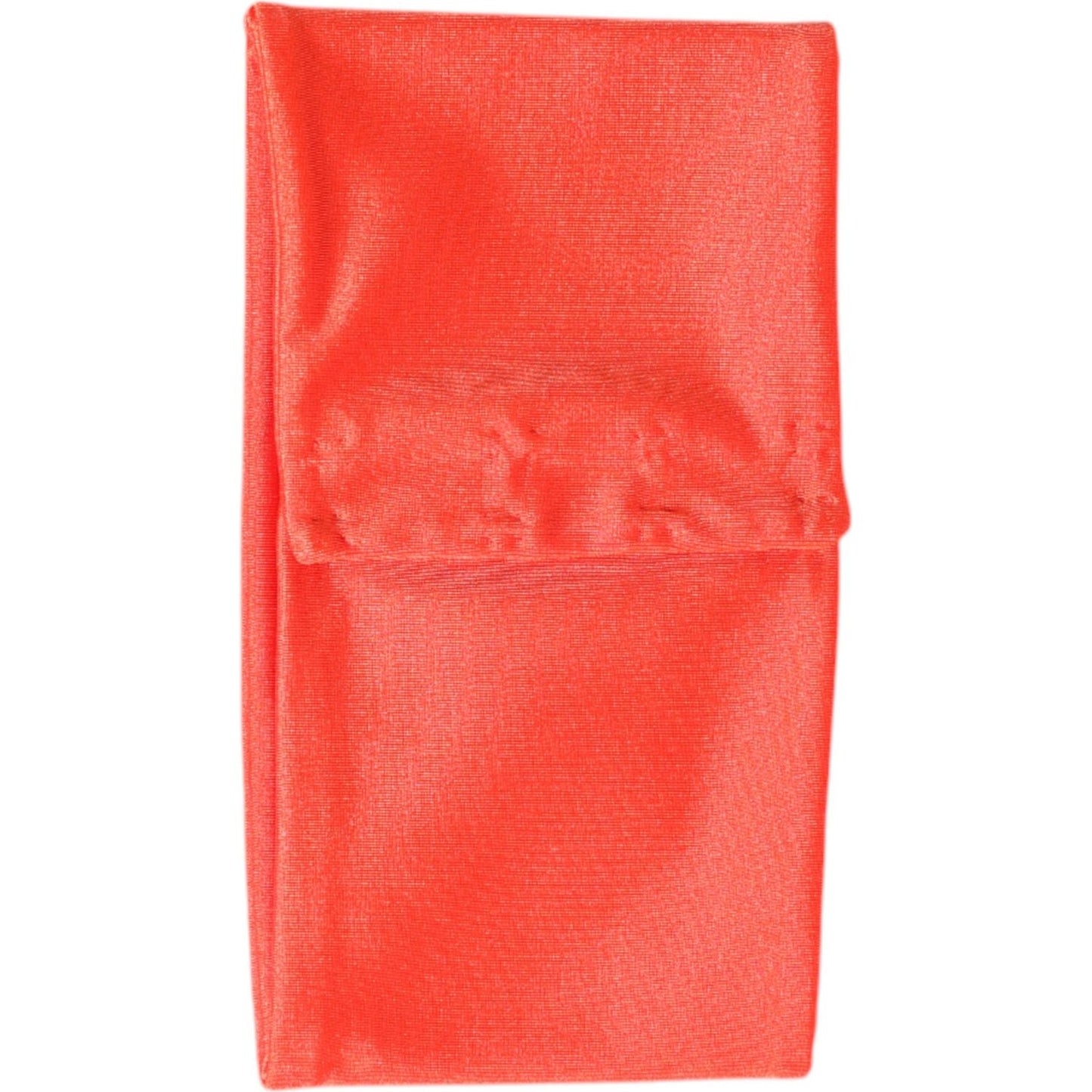 Dolce & Gabbana Orange Nylon Stretch Women Neck Warmer Scarf Dolce & Gabbana Tomato