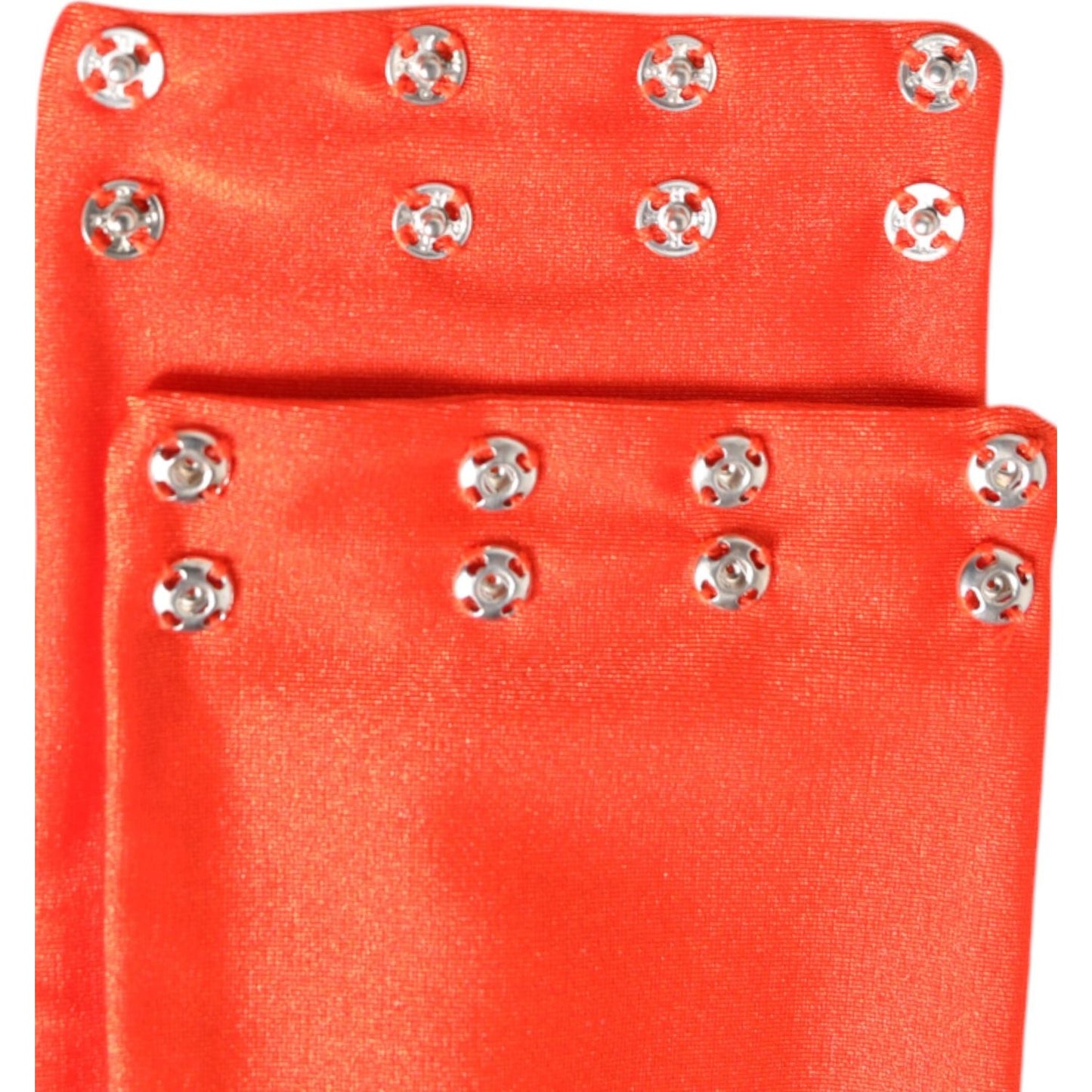 Dolce & Gabbana Orange Nylon Stretch Women Neck Warmer Scarf Dolce & Gabbana Tomato