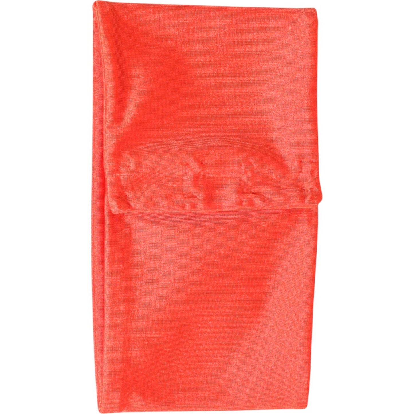 Dolce & Gabbana Orange Nylon Stretch Women Neck Warmer Scarf Dolce & Gabbana Tomato