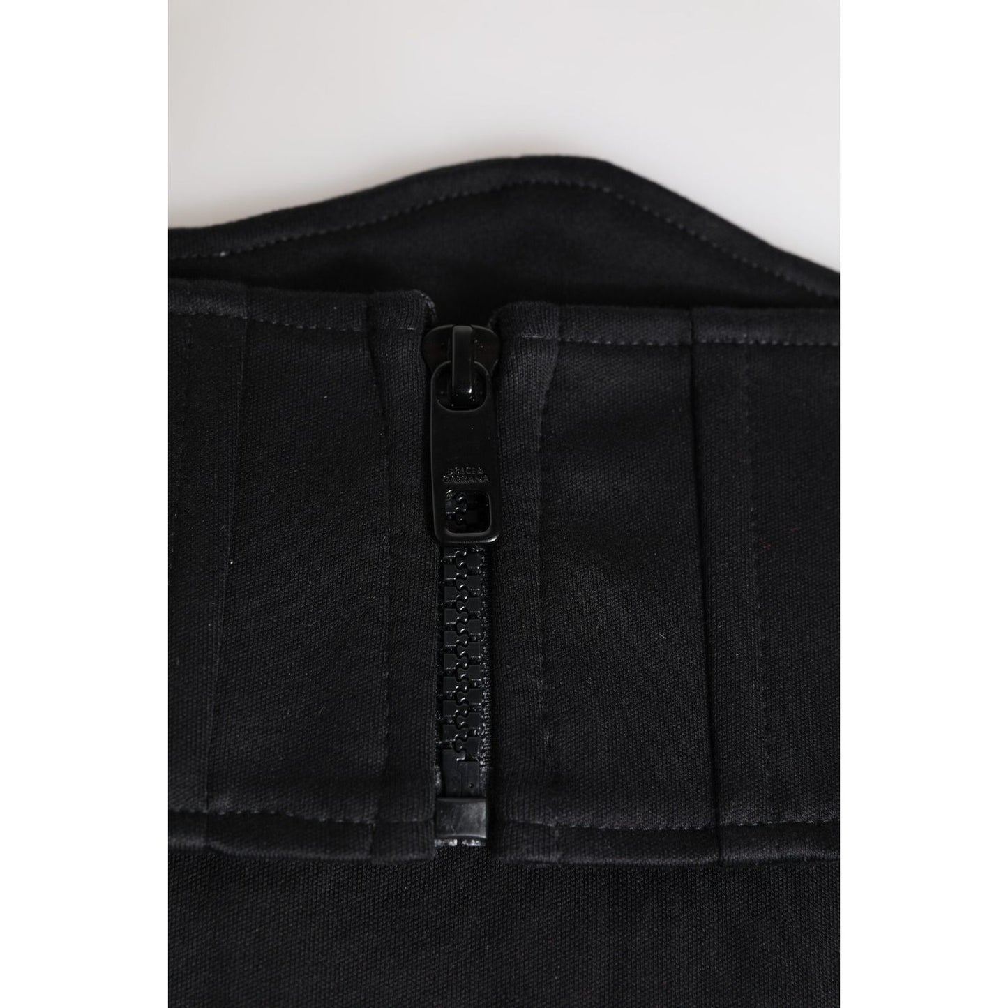 Dolce & Gabbana Black Cotton Waist Tuxedo Belt Cummerbund Dolce & Gabbana Light Gray
