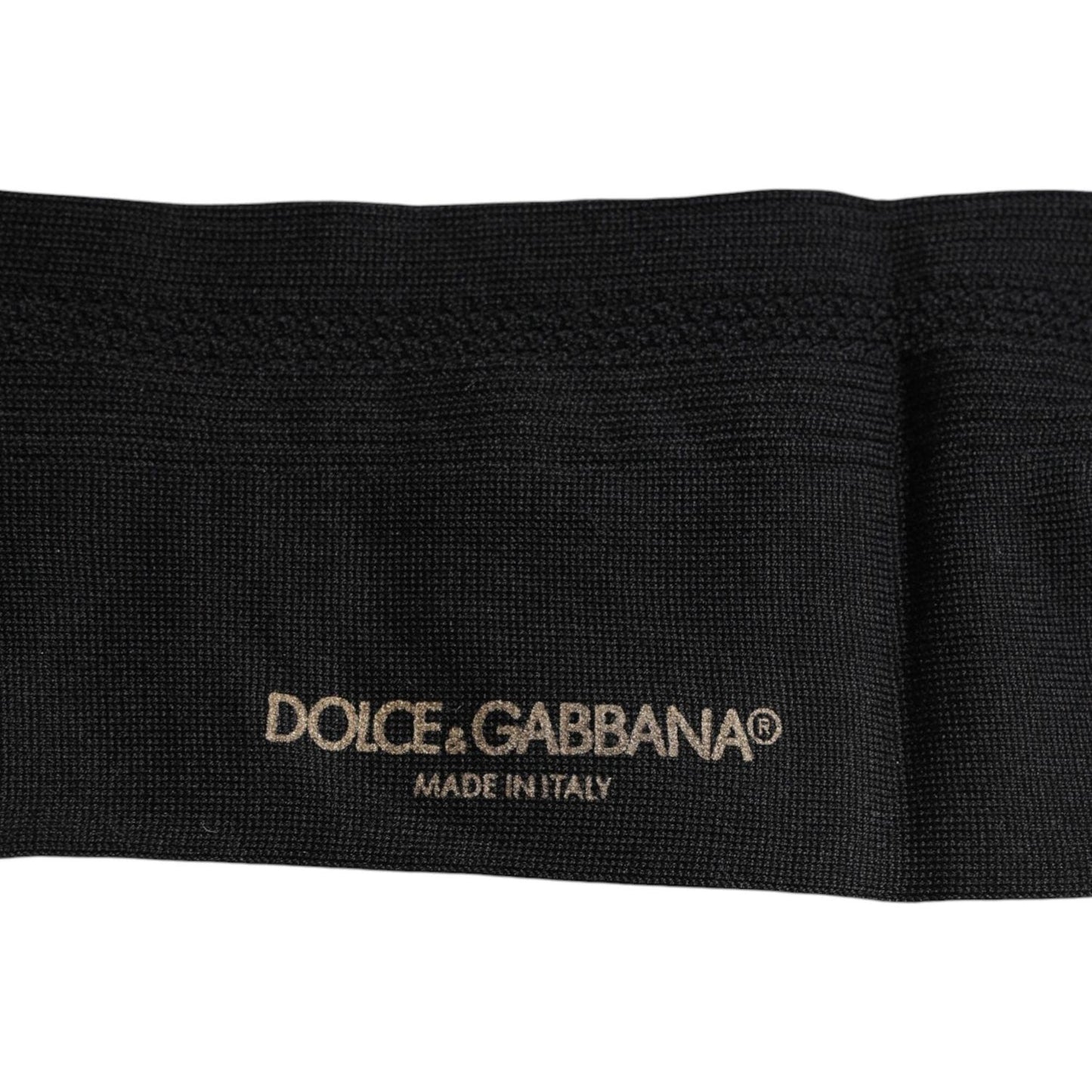 Dolce & Gabbana Black Stretch Logo Mid Calf Men Socks Dolce & Gabbana Black