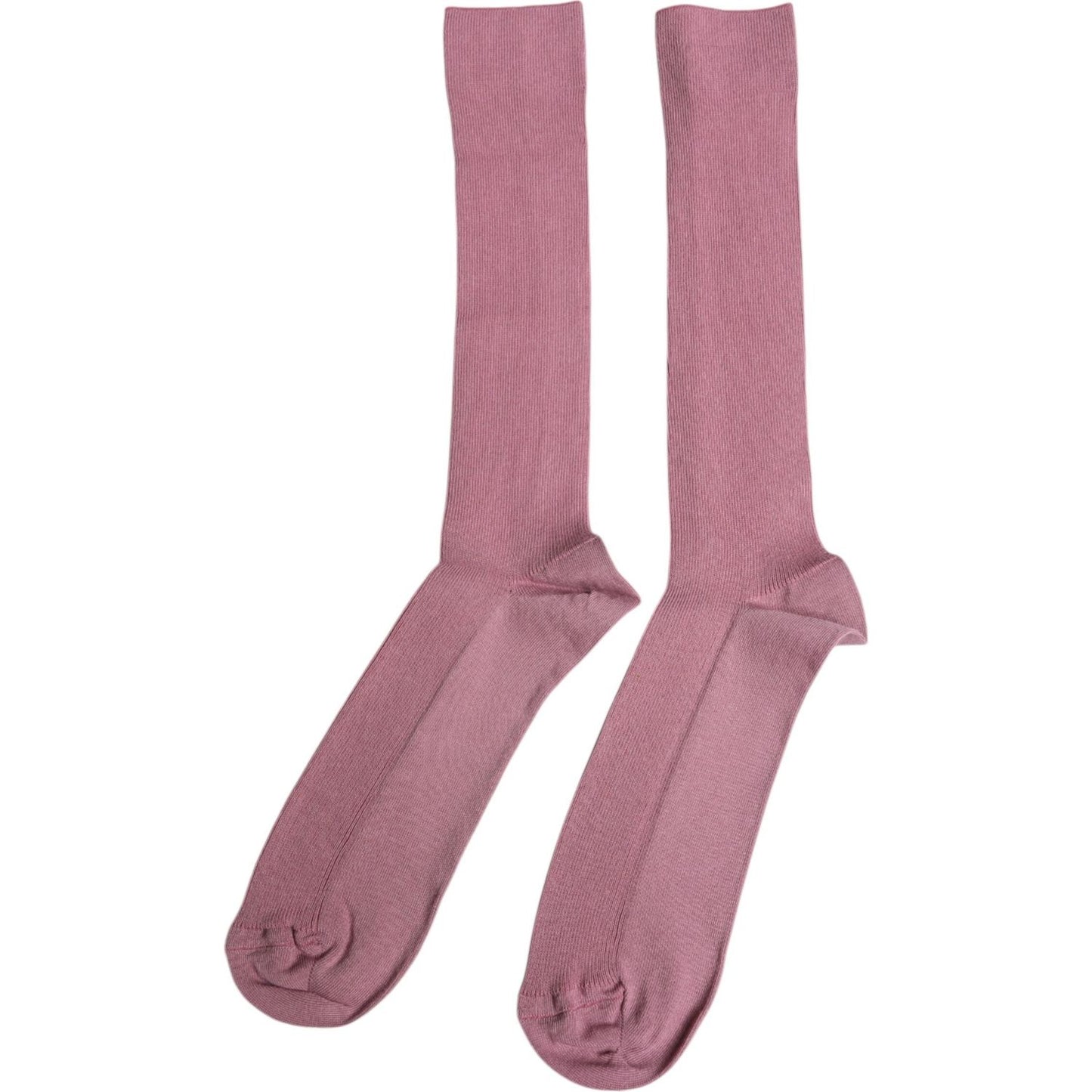 Dolce & Gabbana Rose Pink Cotton Over The Calf Socks Dolce & Gabbana Rosy Brown