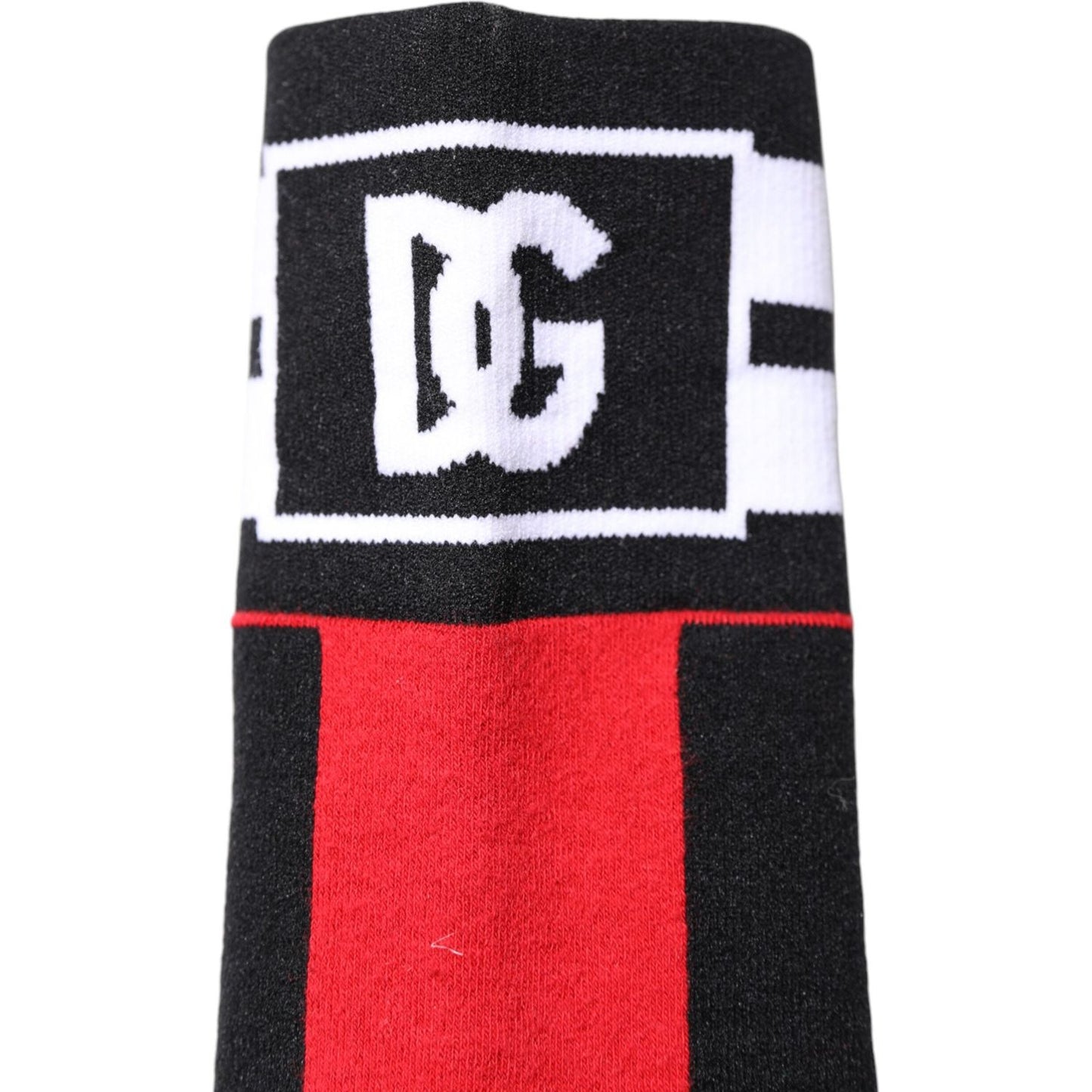 Dolce & Gabbana Red Cotton Stretch Printed Socks Dolce & Gabbana Dark Slate Gray