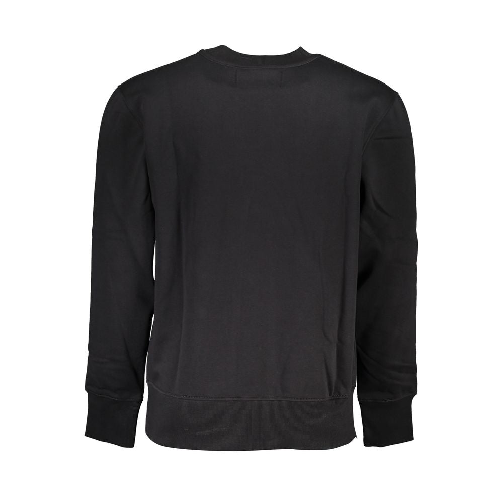 Calvin Klein Sleek Black Crew Neck Fleece Sweatshirt Calvin Klein Dark Slate Gray