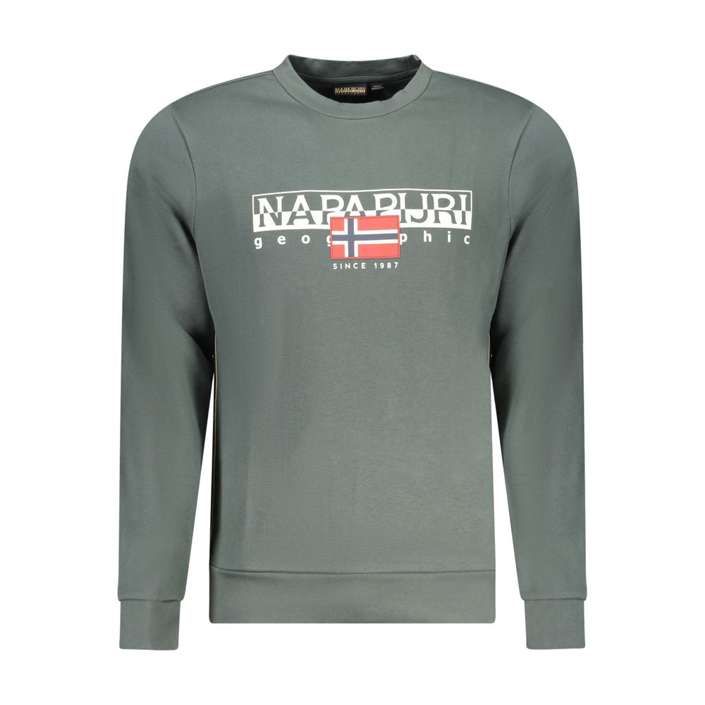 Napapijri Green Cotton Sweater Napapijri Dim Gray