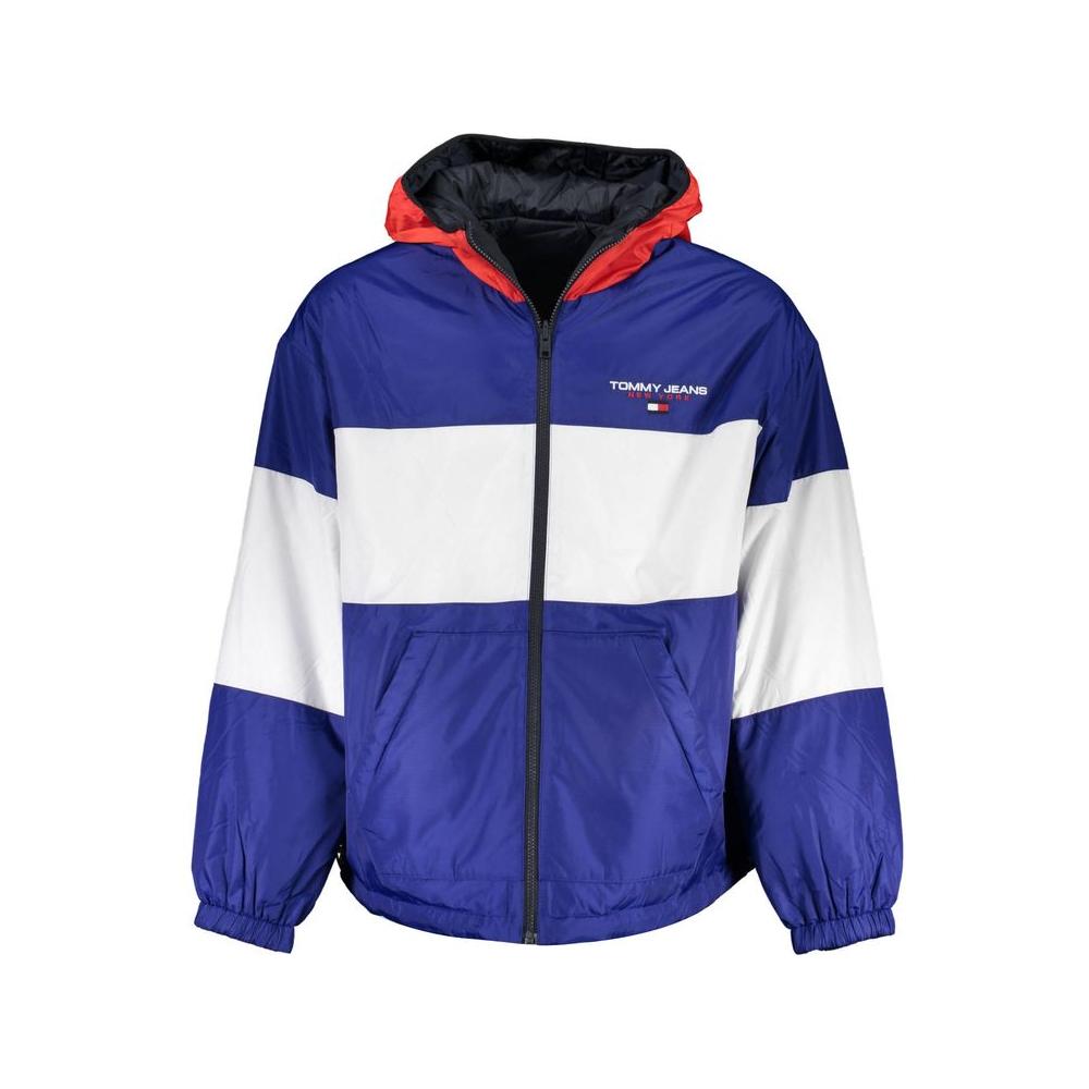 Tommy Hilfiger Blue Polyester Men's Reversible Jacket Tommy Hilfiger Dark Slate Blue