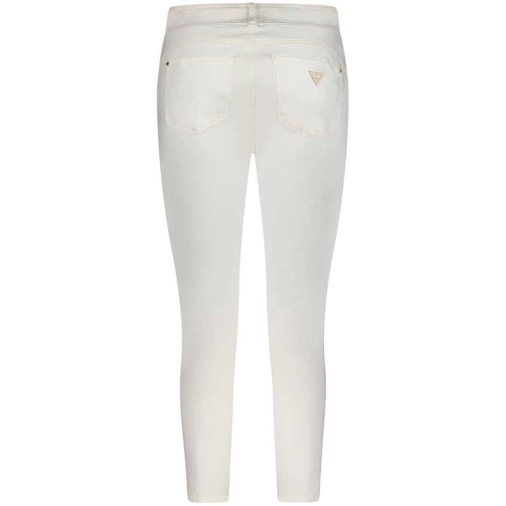 Guess Jeans White Cotton Women Jeans Guess Jeans Light Gray