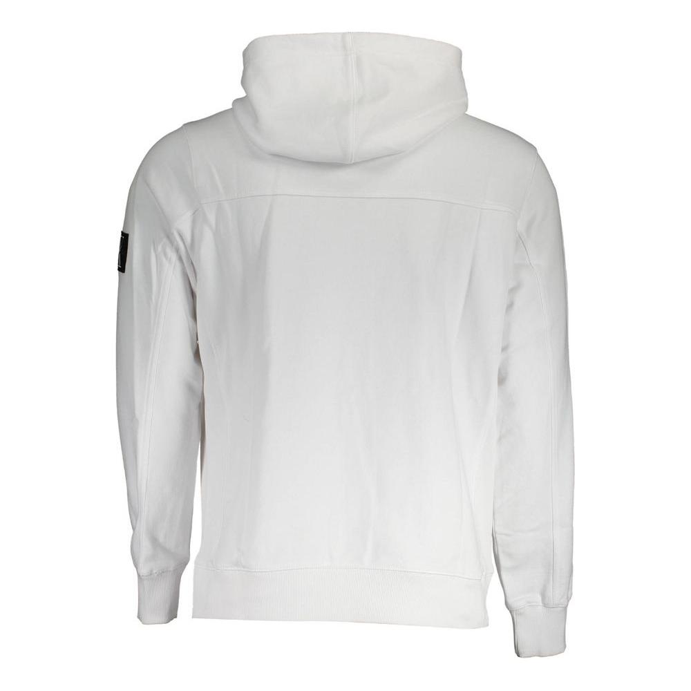 Calvin Klein White Cotton Men Sweatshirt Calvin Klein Light Gray