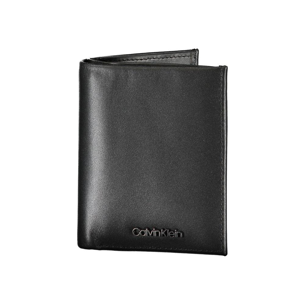 Calvin Klein Sleek Black Leather RFID Wallet Calvin Klein Dark Slate Gray