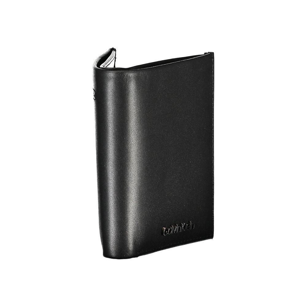 Calvin Klein Sleek Black Leather RFID Wallet Calvin Klein Dark Slate Gray