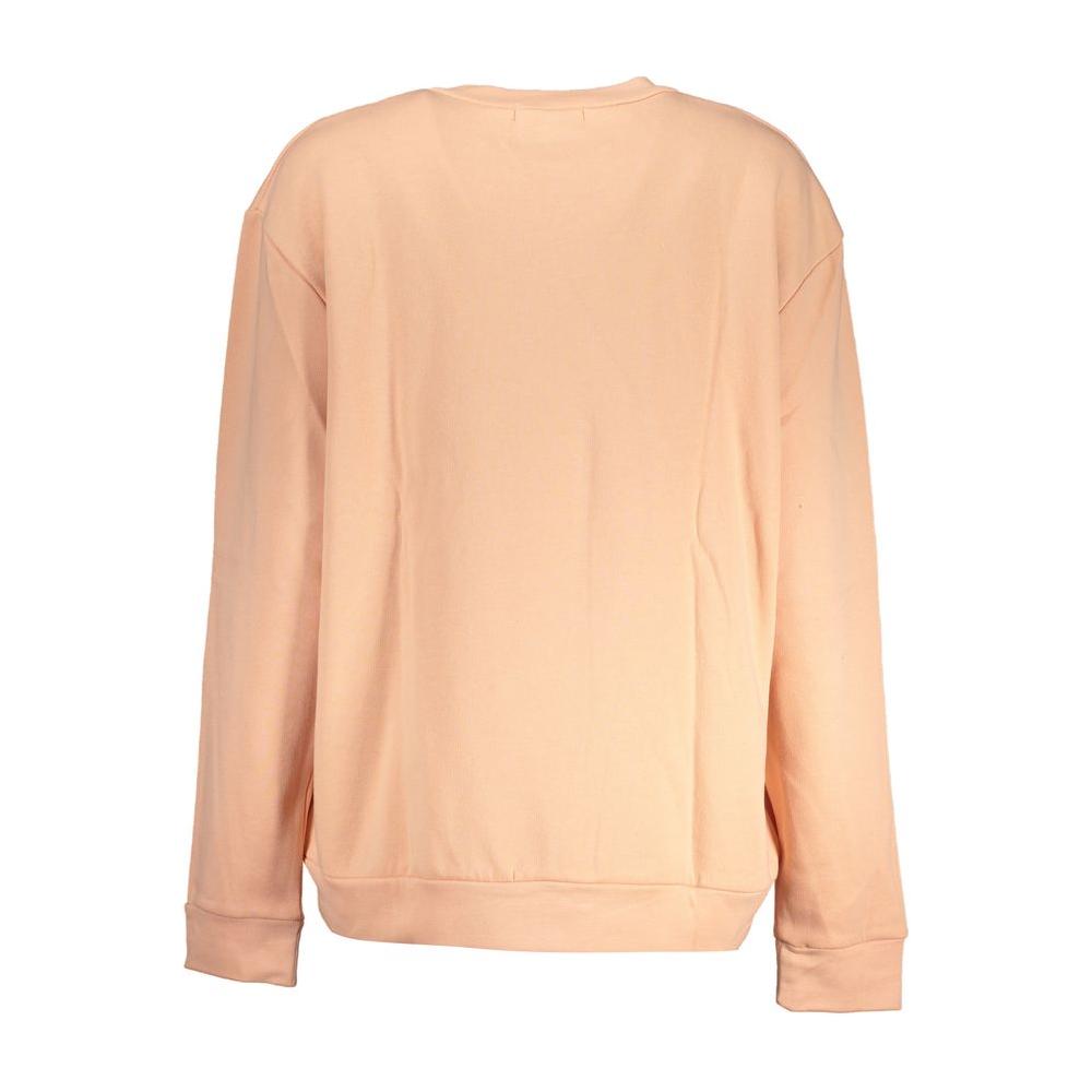 Cavalli Class Elegant Long-Sleeved Pink Fleece Sweatshirt Cavalli Class Wheat