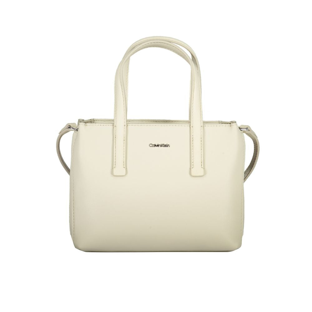 Calvin Klein Beige Polyester Handbag Calvin Klein Light Gray