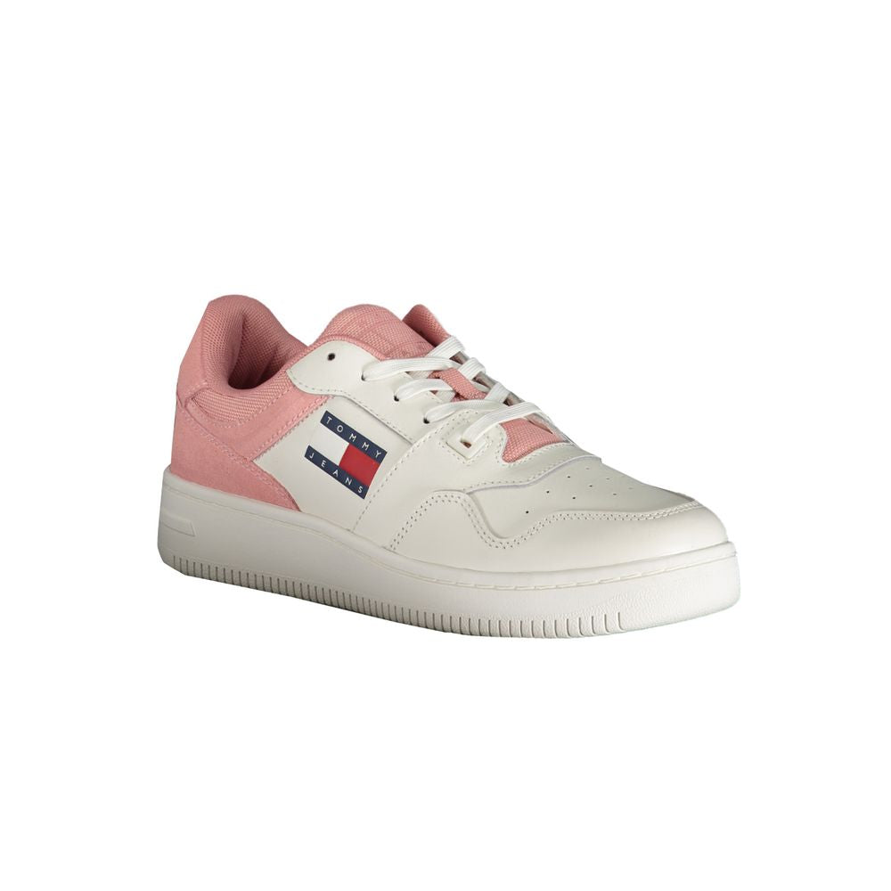 Tommy Hilfiger Pink Polyester Sneaker Tommy Hilfiger Gray