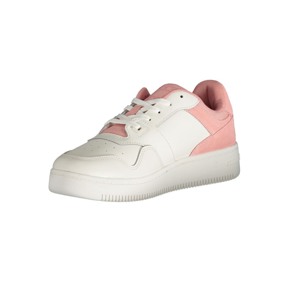 Tommy Hilfiger Pink Polyester Sneaker Tommy Hilfiger Light Gray