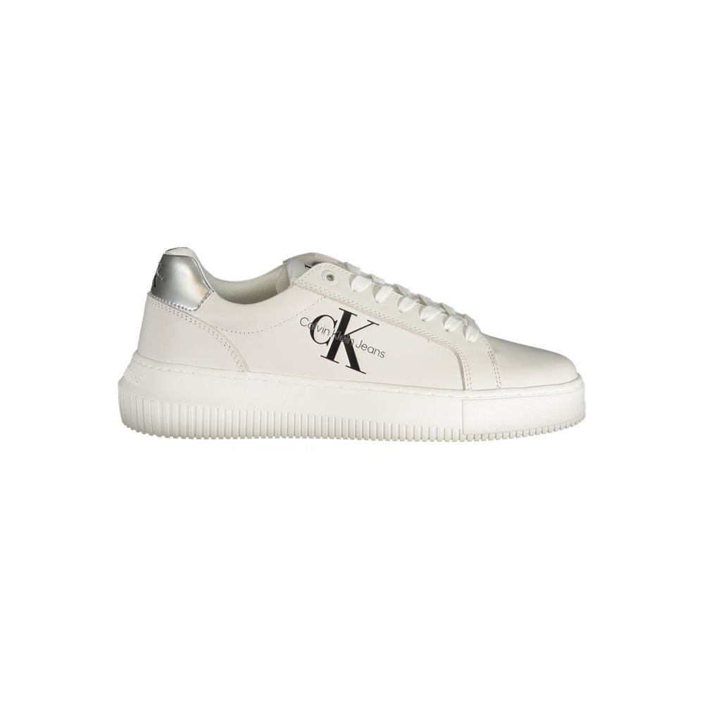 Calvin Klein White Polyester Sneaker Calvin Klein Light Gray