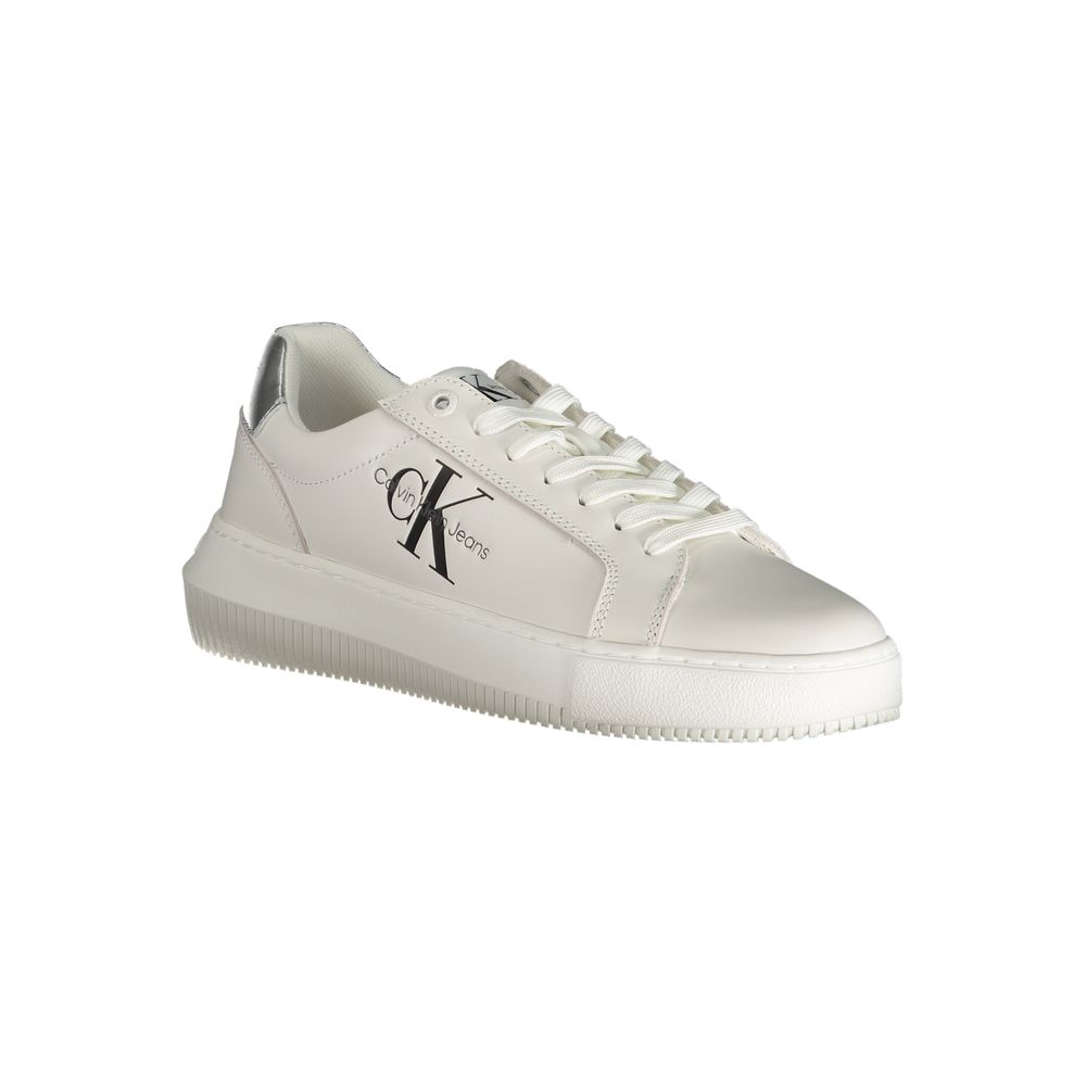 Calvin Klein White Polyester Sneaker Calvin Klein Gray