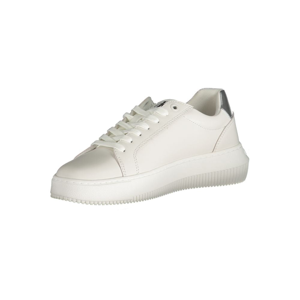 Calvin Klein White Polyester Sneaker Calvin Klein Light Gray