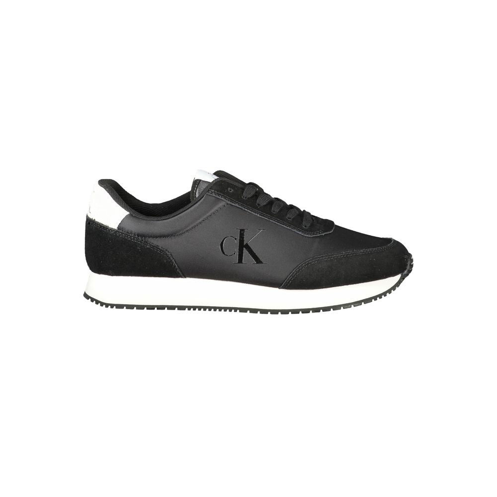 Calvin Klein Black Polyester Men Sneaker Calvin Klein Dark Slate Gray