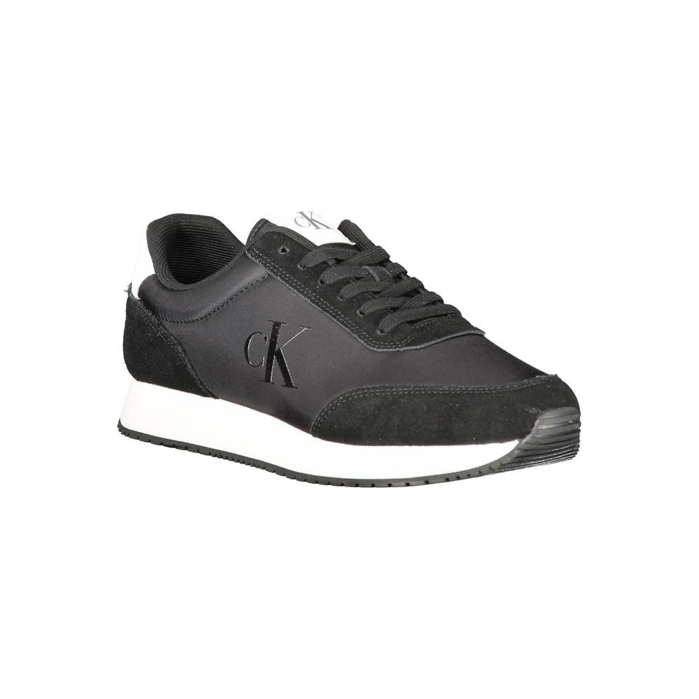 Calvin Klein Black Polyester Men Sneaker Calvin Klein Dark Slate Gray