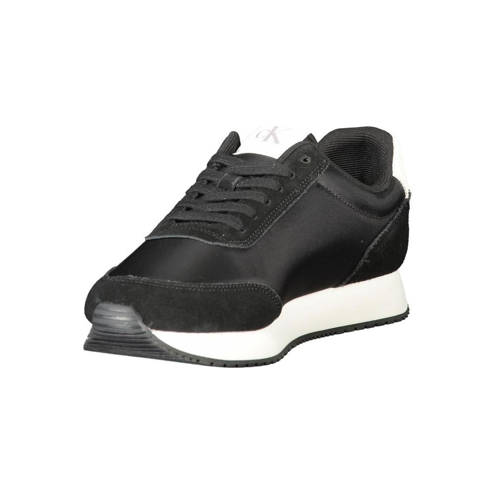 Calvin Klein Black Polyester Men Sneaker Calvin Klein Dark Slate Gray