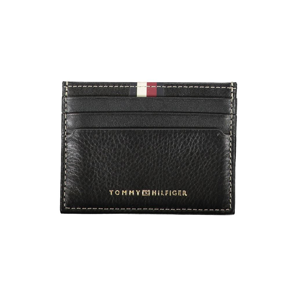 Tommy Hilfiger Black Leather Men Wallet Tommy Hilfiger Dark Slate Gray